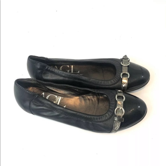 AGL Attilio Guisti Leomebruni patent cap toe Flats - Picture 4 of 11